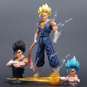 32 CM NEW Dragon Ball Z Vegito Goku Vegeta Anime Figures Super Saiyan 3 Heads